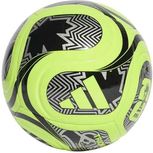 adidas World Cup 26 Trionda Club Fußball 2026 - neon grün/schwarz/silbern - Maschinengenähter Fußball für Freizeit und Training, in Größe 3, 4 oder 5. Strapazierfähig und mit Butyl-Blase für optimale Lufthaltung. Ideal für alle Fußballfans, die ihre Skills verbessern möchten.