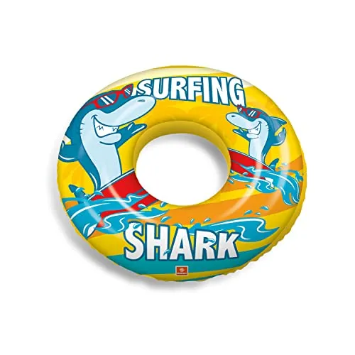 Mondo Toys - SURFING SHARK Swim Ring - Aufblasbarer Schwimmring - Schwimmring - ideal für Jungen / Mädchen - verwendbar im Schwimmbad / Meer - 16920