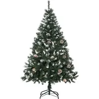 HOMCOM Weihnachtsbaum Kunststoff Stahl 85L x 85B x 150H cm