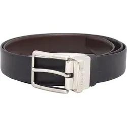 Hirschthal Ledergürtel Herren Leder-und Kunstleder-Wendegürtel Schwarz/Braun für Anzug &Chino Business Kollektion 85