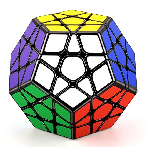 TOYESS Zauberwürfel Megaminx Cube 3x3 Megamix Dodekaeder SpeedCube 3x3 Puzzle Magischer Würfel Spielzeug Kinder & Erwachsene, Schwarz