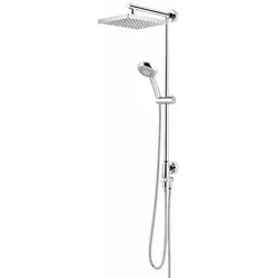 Schulte DuschMaster Rain Duschsystem mit Umsteller - Brausegarnituren aus hochwertigem Chrom, bietet luxuriösen Regenwasserduschgenuss für Ihr Badezimmer.