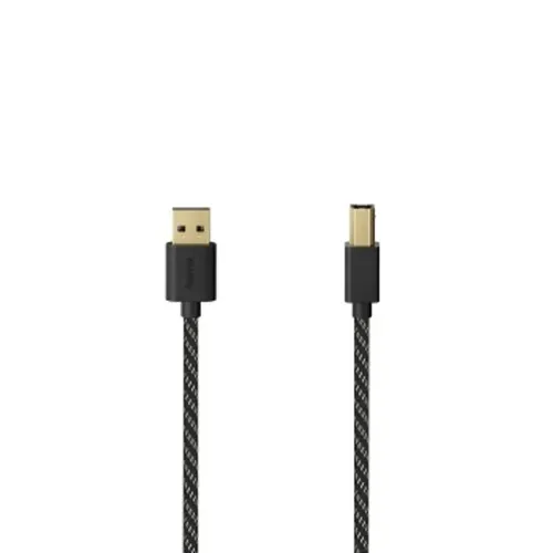 Hama USB-Kabel, USB 2.0, vergoldet, Gewebe, 1,50 m