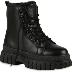VAN HILL Damen Warm Gefütterte Plateau Boots