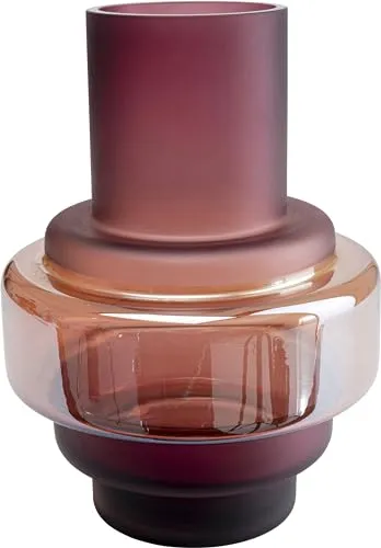 Kare Design Vase Rosie, Rot, Höhe 24cm, Wasserfest, Tischvase, Blumenvase, Mundgeblasen, Tischdeko, Glas, Dekoration, Accessoires