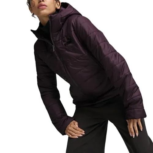 PUMA Unisex Ess Hooded Padded Jacket - Funktionsjacke mit atmungsaktivem Fleecefutter, verstellbarer Kapuze und PUMA-Logos für optimalen Tragekomfort und stilvolles Design.