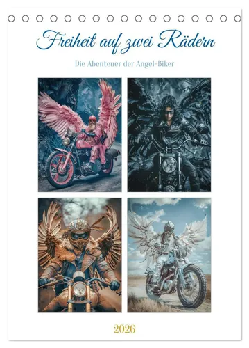 Freiheit auf zwei Rädern - Die Abenteuer der Angel-Biker - Kalender 2025 von Steffen Gierok-Latniak, 14 Seiten voller Abenteuer. Ideal für Biker und Abenteuerlustige, die die Freiheit auf zwei Rädern lieben. Perfekt als Geschenk für jeden Anlass.