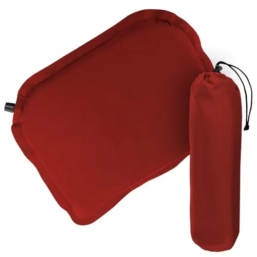 ALPIDEX Selbstaufblasendes Camping Sitzkissen 40 x 30 x 3,8 cm Stadion Thermo Kissen Isolierend Outdoor Sitzmatte Ultraleicht, Farbe:Power Red