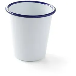 HENDI Becher - 0,3L, mit schönem blauen Rand, abriebfest und temperaturbeständig bis 350°C, geschirrspülmaschinengeeignet und stapelbar