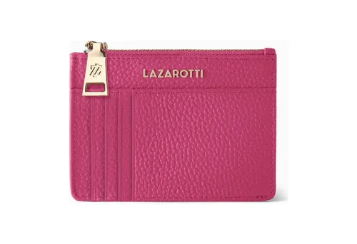 Lazarotti Bologna Leather Schlüsseletui mit Air Tag Fach in pink von Lazarotti