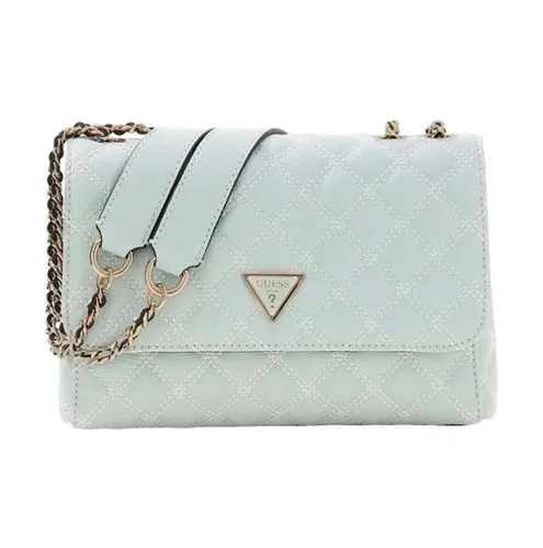 Guess Umhängetasche 2 Compartment Convertible Flap in Grün - Stilvolle Umhängetasche mit zwei Fächern, ideal für den Alltag. Aus robustem Polyurethan gefertigt, überzeugt sie durch ihr elegantes Design und praktische Magnetverschluss.