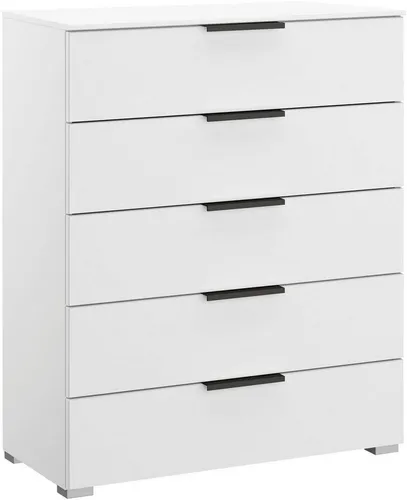 RAUCH Kommode SKAT MERIDIAN, alpinweiß, 5 Schubladen, B:80cm H:100cm T:42cm