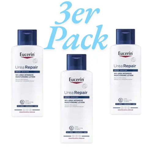 Eucerin Körpercreme 3er Pack Eucerin Urea Repair Intensivlotion 250 ml, für trockene Haut Spar-Set, mit 250 ml Inhalt