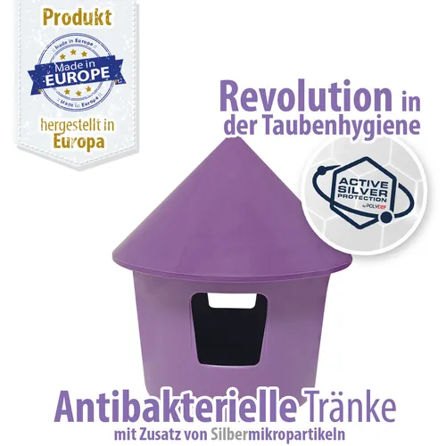 Taubentränke Kunststoff 1 Liter - ANTIBAKTERIELL von Breker