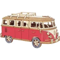 Puzzle 3D Holzmodell des Volkswagen VW T1 Autos