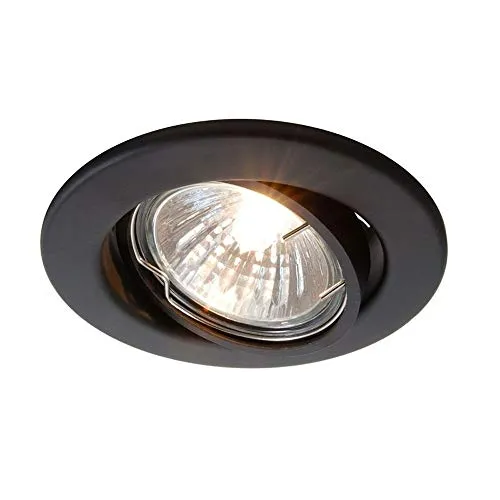 Deko Light Einbauring 89 GU5.3 686864 Deckeneinbauring LED, Halogen GU5.3, MR 16 50W Signal-Schwarz
