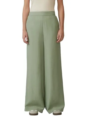 s.Oliver Damen Wide-Leg-Hose – Loose Fit, High Rise, Elastikbund, All-Over-Print