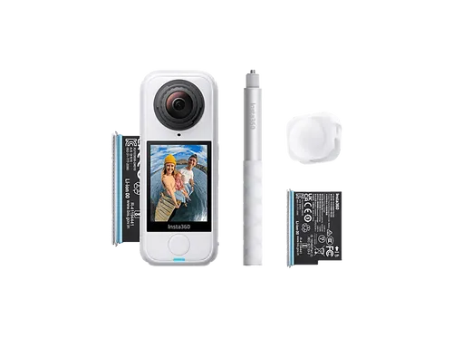 INSTA360 X4 Air Starter Bundle Weiss - Neuheit - Videokameras mit 360-Grad Aufnahmemöglichkeiten, ideal für kreative Aufnahmen und beeindruckende Erlebnisse.