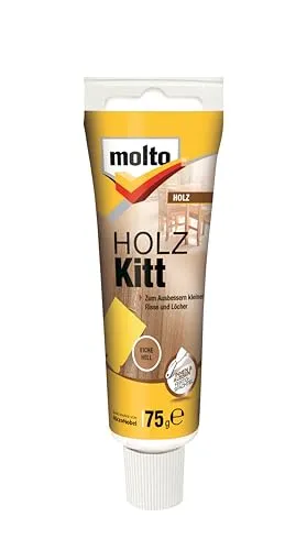 Molto Holz Kitt für Innen und Außen Eiche Hell 75 g