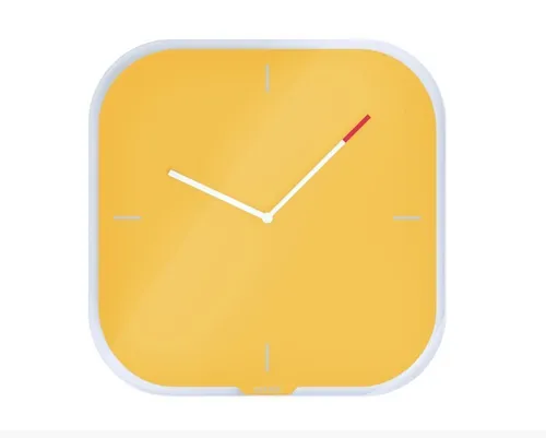 Leitz Wanduhr 9017-00-19 Cosy - Wohnaccessoires mit lautlosem Quarzuhrwerk, 30 x 30 cm, aus widerstandsfähigem Glas, ideal für ein stilvolles Zuhause ohne störende Geräusche.