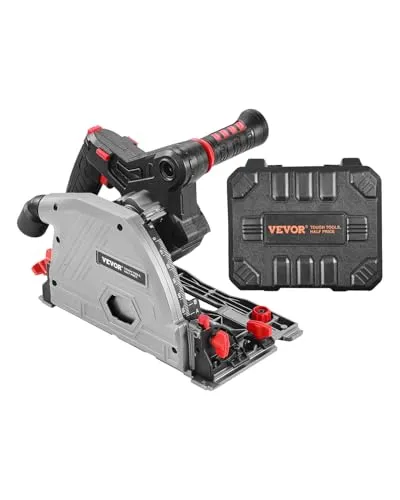 VEVOR Akku-Tauchsäge 5-1/2 Zoll - Akku-Tauchsäge für Holz und Metall, leicht und leistungsstark mit einer Max. Schnitttiefe von 52 mm und variabler Geschwindigkeit bis 5500 U/min.