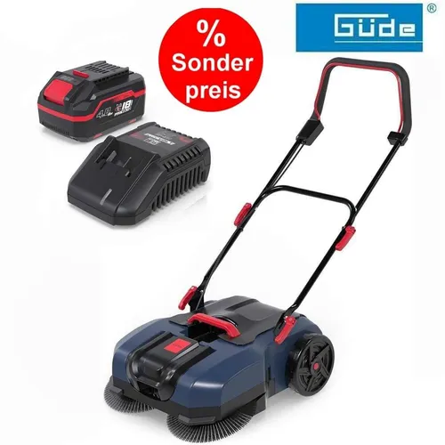Güde Akku Kehrmaschine GKM 18-0 mit Akku 4.0 Ah 18V E³ Serie,