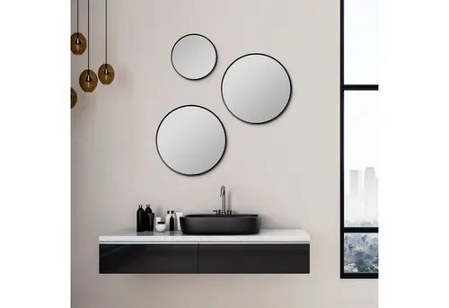 Spiegel DSK Picasso Ø 40 cm schwarz in schwarz von DSK