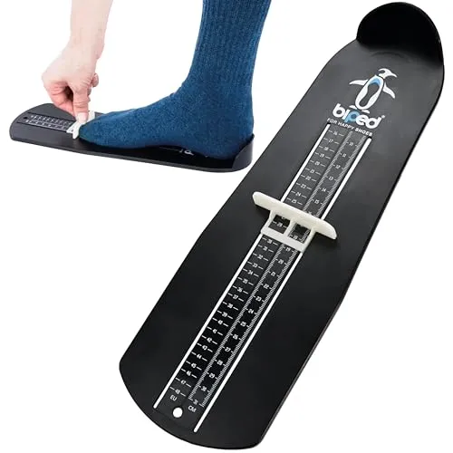 biped Fußmessgerät für Kinder und Erwachsene - Inklusive cm Skala - Messgerät für Schuhe in EU-Größen von 15 bis 48 - Schuhgrößenmesser Kinder, Damen und Herren z2933
