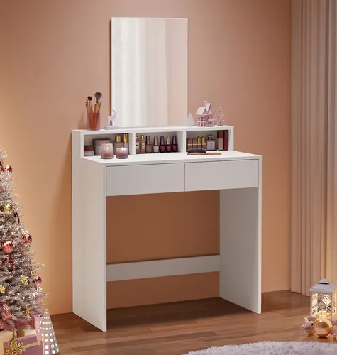 VASAGLE Schminktisch mit großem Spiegel von VASAGLE