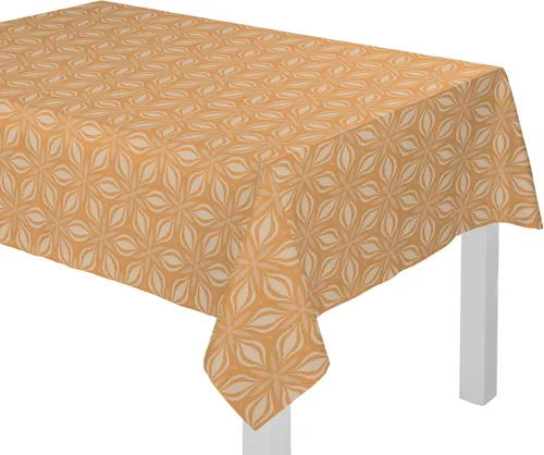 Produktbild Adam Tischdecke Retro Floret – 100% Bio-Baumwolle, 120x120 cm, gelb