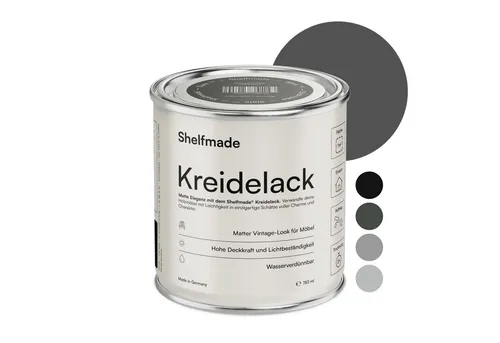 shelfmade Kreidefarbe Kreidefarbe Möbel Shabby Chic Holzlack DIY - Chalk Paint matter Look