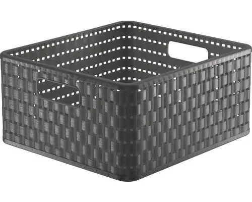 Korb Country quadratisch 14l anthrazit 32,8x30x16 cm
