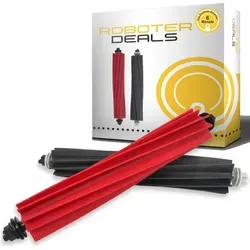 Hauptbürste, Doppelbürste (2 Stück) für Roborock S8 Pro Ultra - Rot/Schwarz