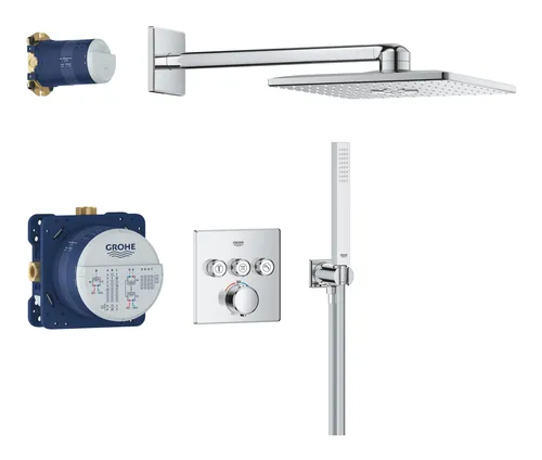 Grohe Precision Smartcontrol Duschsystem mit Vitalio Smartactive 310 Cube - Chrom - Brausen - Innovatives Duschsystem mit präziser Steuerung und modernem Design für ein luxuriöses Duscherlebnis.