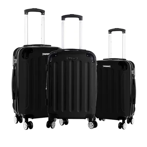 3er Kofferset - Robuste ABS-Hartschalenkoffer mit TSA-Schloss - Gepäck-Sets: Hochwertige, langlebige Koffer aus ABS mit erweiterbarer Kapazität und TSA-Zahlenschloss für sichere Reisen. Ideal für jeden Bedarf!