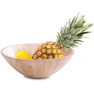 Zeller Obstschale 24022 aus Gummibaumholz - Dekoschalen aus lebensmittelechtem Gummibaumholz, ideal zum Servieren von Obst, Salat oder als Brotkorb. Zeitloses Design mit seidigem Glanz, Maße: 30 x 10,5 cm.