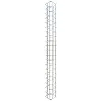 Gabiona Gabionen-Säule eckig 200 cm x 17 cm x 17 cm - Gabionen für stilvolle Gartengestaltung, vielseitig einsetzbar als Dekoration oder Zaunpfosten, stabil durch punktgeschweißten Draht mit Korrosionsschutz.