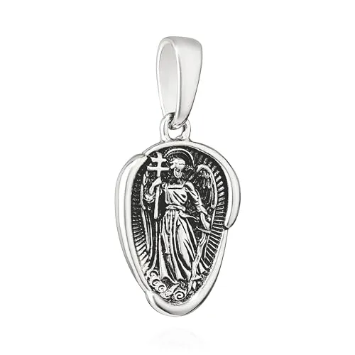 NKlaus Kettenanhänger Schutzengel 925 Silber 17mm x 12,6mm religioser Kettenanhänger 15349