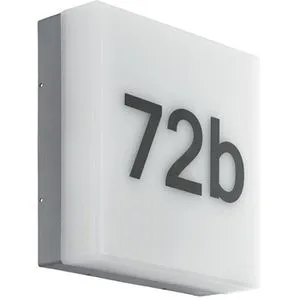 Eglo Wandleuchte Cornale - LED Hausnummernleuchte für Außen - IP44 Spritzwasserschutz und Dämmerungssensor, warmweißes Licht für klare Sichtbarkeit der Hausnummer. Einfache Installation direkt an 230V, ideal für außen.
