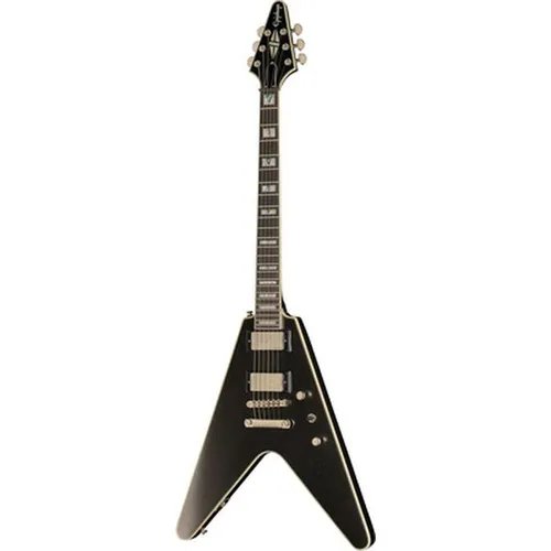 Epiphone Flying V Prophecy Aged JBM - E-Gitarre im Aged Jet Black Metallic Finish mit hochwertigen Fishman Fluence Humbuckern und einem komfortablen Mahagoni-Hals für ultimativen Spielspaß.