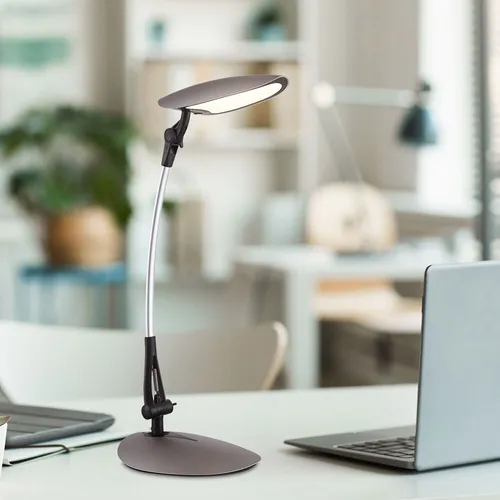 Globo 58129 Watt LED Tischleuchte - Moderne Tischleuchte mit flexo Arm für individuelle Ausrichtung, ideal als Leseleuchte. Integrierte 9 Watt LED sorgt für warmweißes, blendfreies Licht und Energieeffizienz.