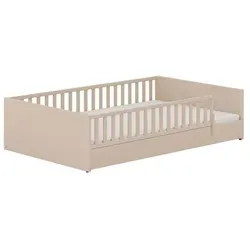 Paidi Bodenbett Little Flo 120x200 cm - Beige Kinderbett mit Blauer Engel Auszeichnung, in verschiedenen Holzdekoren erhältlich – ideal für ein gesundes und stilvolles Kinderzimmer.