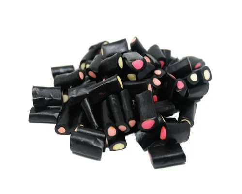 Fruchtgummi Bären & Co. Süßigkeit, Lakritz Rocks Lakritzstücke mit Fruchtkonfektfüllung sortiert 300g