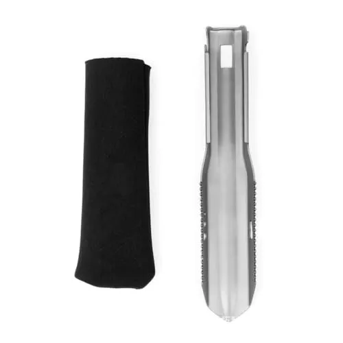 Camping Schaufel, Titan Handschaufel, Ultraleichte Backpacking Kelle Schaufel mit längerem Griff für Outdoor-Wandern, Camping, Rucksackreisen