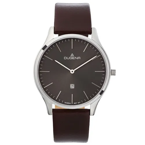 Dugena 4461050 Herrenuhr Plano mit Lederband