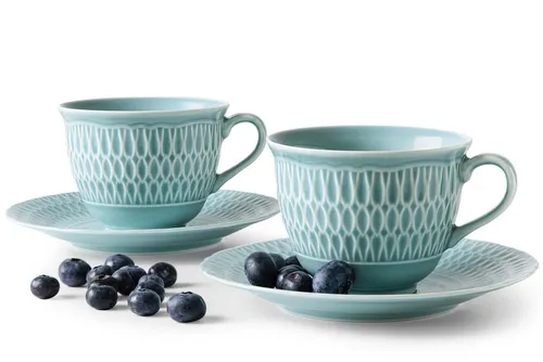 KONSIMO® Kaffeeservice CMIELOW SOFIA in blau von KONSIMO®