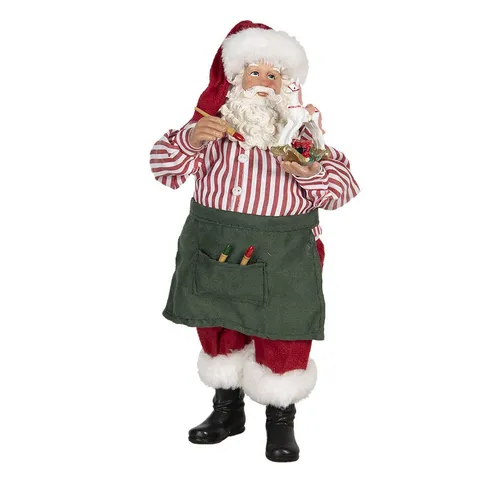 Clayre & Eef Weihnachtsmann Dekofigur - Nussknacker Dekofigur, detailverliebt und handgearbeitet, perfekt für festliche Dekoration und Weihnachtsstimmung.