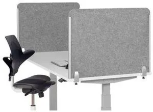 BakkerElkhuizen Seitenwand rund ohne Acrylglasscheibe - grau - Sonstiges Kabelzubehör für mehr Privatsphäre im Büro. Akustisch wirksam, aus 100% recyceltem PET-Filz, sorgt für eine ruhige Arbeitsatmosphäre und schützt vor Ablenkungen.