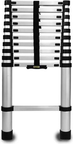 Drabest - Leiter - Teleskopleiter de Aluminium - Ausziehbare Leiter - Klappleiter de Aluminium - Mehrzweckleiter - 11 Stufen - Höhe de Working 3,2 m