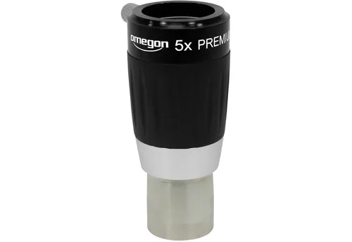 Omegon 5x Premium Barlowlinse, 1,25 - Teleskop-Zubehör für gestochen scharfe Planetensicht, apochromatische Barlowlinse mit vier Linsen für hohe Farbkorrektur und brilliante Abbildung.